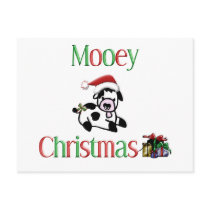 Mooey Cow Christmas Postcard