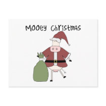 Mooey Cow  Christmas Tshirts and Gifts Post Card