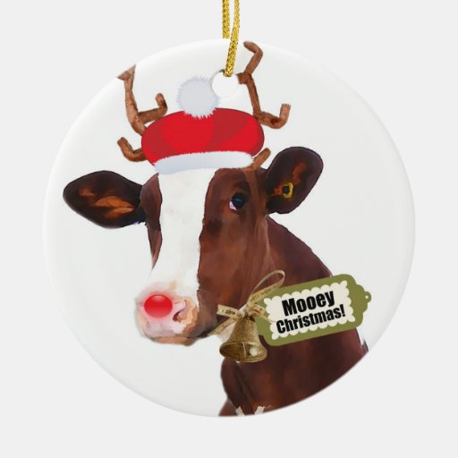 mooey merry christmas reindeer cow ornament mooey merry christmas reindeer cow ornament