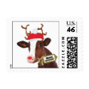 Mooey Merry Christmas Reindeer Cow stamp