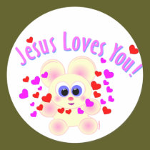 Mooky: Jesus Loves You! stickers