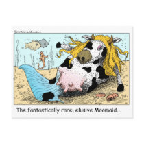 Moomaid Funny Cow Cartoon Gifts Tees Collectibles postcards