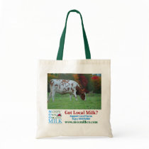 MOOMilk Shopping Tote - Red & White Holstein Cow Bag