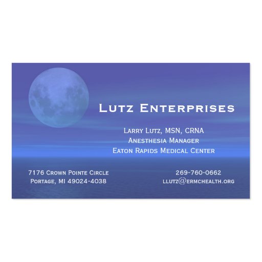Moon 3 business card (front side)