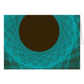 moon abstract art greeting card