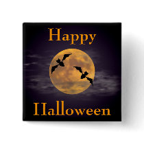 Moon and Bats buttons