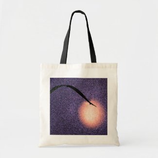 Moon and Grass Canvas Bag