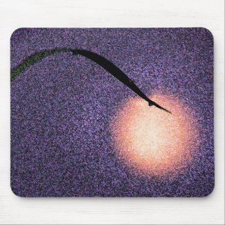 Moon and Grass Mouse Pad