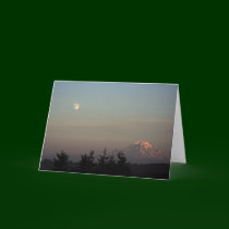 Moon and Mount Ranier at  cards