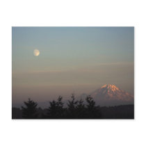 Moon and Mount Ranier at postcards by cunningba Moon and Mount Ranier at postcards