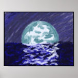 Moon and Sea Posters