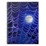 Moon and Spider Web Spiral Note Books