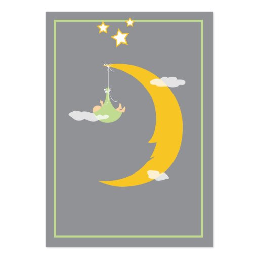 Moon and Stars Baby Product Card Business Card Templates (back side)