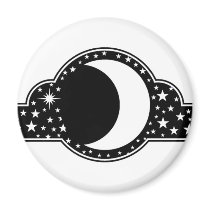 Moon and Stars Refrigerator Magnet