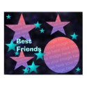 Moon and Stars Photo Frame Poster posters