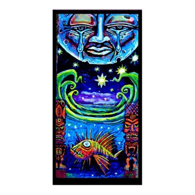 moon and stars print by dreamingtree