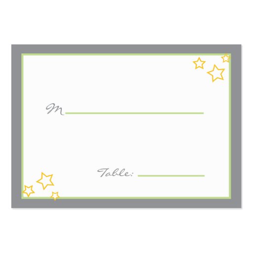 Moon and Stars Table Place Card Business Card (back side)