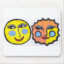Moon and Sun Mousepad mousepads