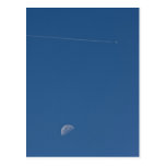 Moon and Vapour Trail Postcard