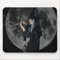 Moon and witch mousepads