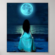 MOON AND WOMAN PRINT