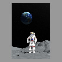 Moon astronaut posters