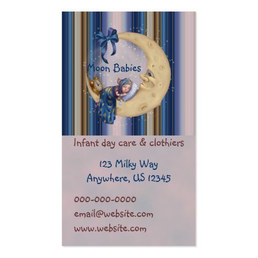 Moon Babies Standard Card Business Card Templates (front side)