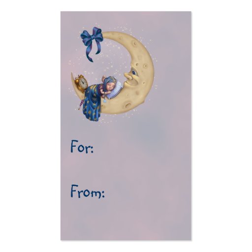 Moon Baby Gift Tag Business Card (front side)