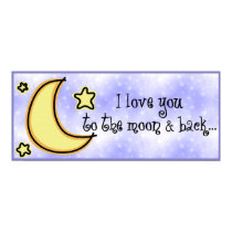 Moon & Back Print by KrispysKingdom Moon & Back Print