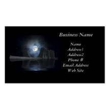 Moon & Beach Scene Business Cards