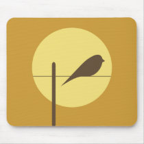Moon Bird Mouse Pads