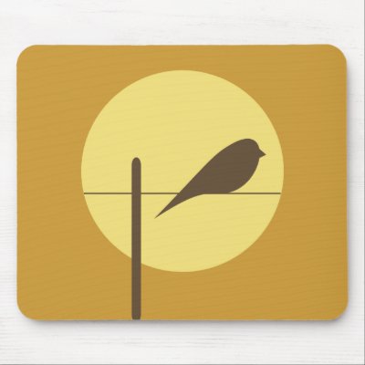 Moon Bird Mouse Pads by oliveade