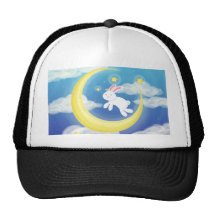 Moon Bunny Blue Mesh Hats