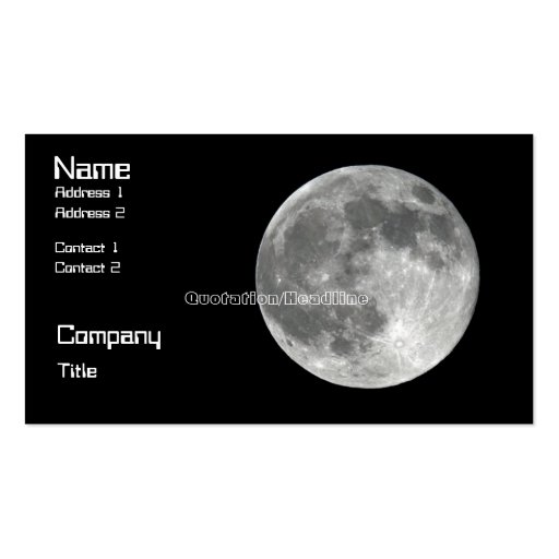 Moon Business Card