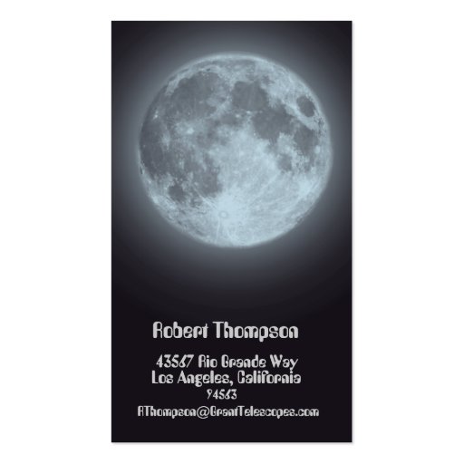 Moon Business or Personal Card Business Card Templates (front side)