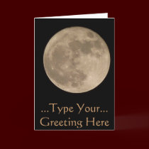 Moon Card Romantic Full Moon Custom Greeting Card cards