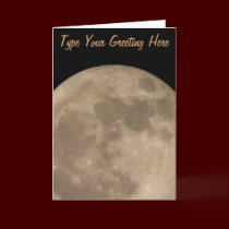 Moon Card Romantic Full Moon Custom Greeting Card cards