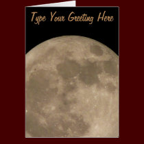 Moon Card Romantic Full Moon Custom Greeting Card cards