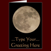 Moon Card Romantic Full Moon Custom Greeting Card cards