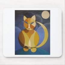 Moon Cat Mouse Pad