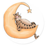 Moon Cat Nap Sticker