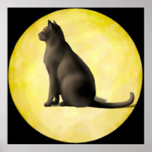 Moon Cat Poster