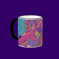 Moon Crashers, Abstract Art Mug