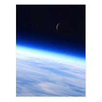 Moon Crescent From Orbit postcards