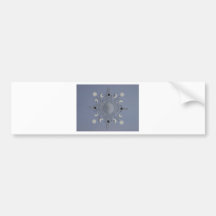 Moon cycle -celtic knot bumper sticker