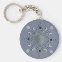 Moon cycle -celtic knot keychain