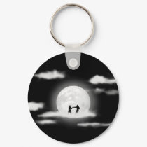 Moon Dancing! key Chain keychains by zazzitup Moon Dancing! key Chain keychains