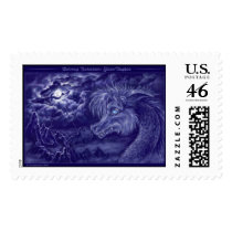 Moon Dragon postage by Fany001 Moon Dragon postage