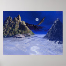 Moon Dragon Poster