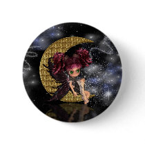 moon fairy badge pin, cute gothic fairy gold moon buttons by moonlake moon fairy badge pin, cute gothic fairy gold moon buttons